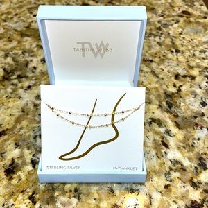 Tabitha Webb Anklet - NIB - Sterling Silver with Gold Finish